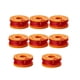 thumbnail image 5 of BRIGHTFUFU 10PCS / Set Cabezal de corte de corte Línea de nylon Cuerdas para cortar Bobinas de repuesto Bobinas con tapas Compatible para WORX WA0010 (Naranja), 5 of 8