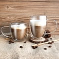 thumbnail image 5 of Tasse à Café en Verre à Double Paroi avec Poignée - Verre Borosilicate Résistant à la Chaleur pour Boissons Chaudes/froides, Idéal pour Cafés, Réunions et Rassemblements - Design Isolé pour Plus de Sécurité, 5 of 5
