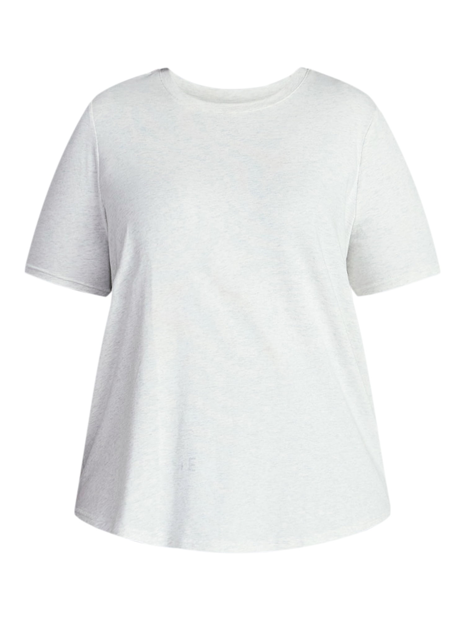 Terra & Sky Women's Plus Size Crewneck Tee with Short Sleeves, Sizes 0X-5X