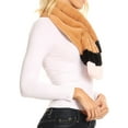 thumbnail image 4 of Sakkas Colette Faux Mink Warm Winter Soft Luxurious KeyHole Scarf - 1784-camel - One Size Regular, 4 of 5