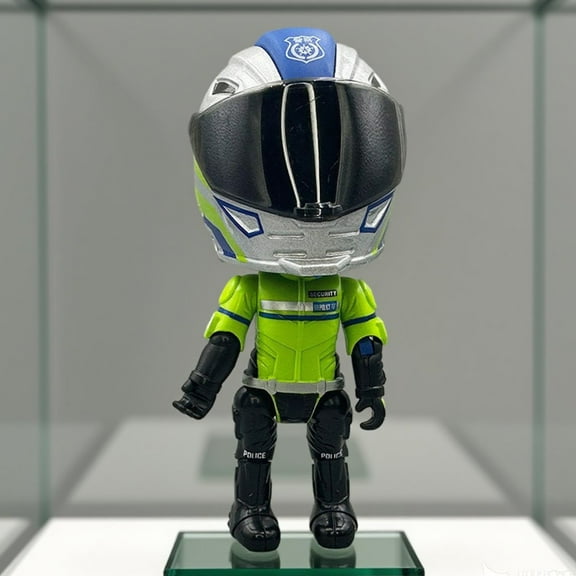 Q Version Motorcycle Rider Exquisite Model, Transformable Toy With Body Separating From Helmet, Foldable Storage, Cute Figure, High Flexibility, Ideal Gift For Friends