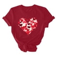 thumbnail image 7 of VKOYWKM Women's Love Heart T Shirts Valentine Shirts Love Graphic Tees Spring Short Sleeve T Shirts Romantic Valentine's Day Party Tshirts, 7 of 7