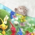 thumbnail image 2 of Lsque Pikmin Pattern Waterproof Throw Blanket Pet Blanket for Dogs & Indoor Cats, Washable - Shaggy Plush Calming Long Faux Fur & Velvet Dog Blanket -, 2 of 8