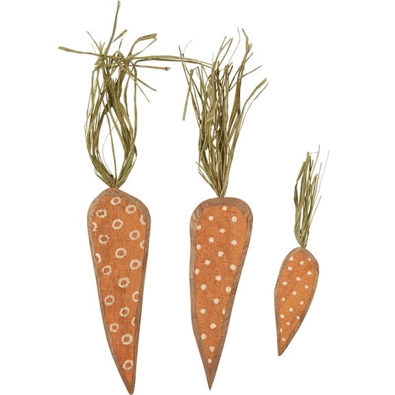Wooden Carrot Set - Dotted
