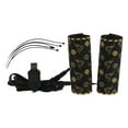 thumbnail image 1 of Unique Bargains Heated Motorcycle Hand Grips Cover 5V Handlebar Cover 6 Adjustable Temperature with Memory Function Metal Heating Film Cloth Black 1set, 1 of 7