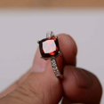 thumbnail image 2 of Natural Garnet RingStone Ring SterlingSilver Ring Engaent Ring Jewelry US10, 2 of 4