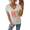 White, variant on GIFFIMY Women's Vertical Color Block Graphic V-Neck Short Sleeve T-Shirt White Standard Fit Everyday Top