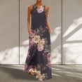thumbnail image 2 of JINMGG 2026 Summer Plus size Dresses for Women under $10,Fashion Women Casual Summer Pockets Print Sleeveless V-neck Mid Calf Dress, 2 of 6