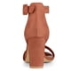 thumbnail image 4 of Sandalias de Tacón Alto para Mujer Allegra K Zapatilla Con Punta Abierta correa de tobillo Marrón 42, 4 of 7