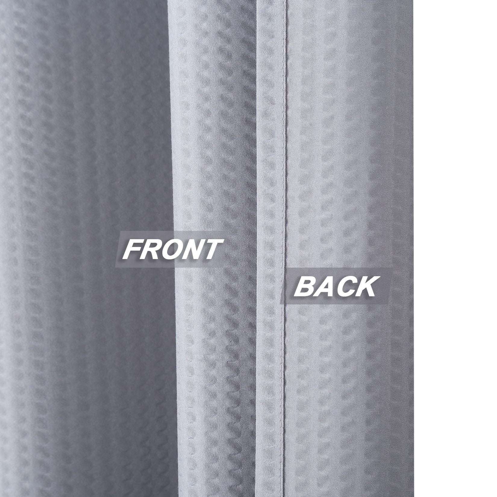 Haperlare Gray Shower Curtain 72 inches Long Fabric Shower Curtains Solid Water Repellent Shower Curtain or Liner for Bathroom, 1 Set