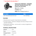 thumbnail image 2 of Interior Door Handle Bolt - Compatible with 2007 Chevy Silverado 1500 Classic Crew Cab Pickup, 2 of 2