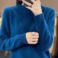 thumbnail image 5 of yillto Womens Mock Neck Sweater Soft Long Sleeve Warm Lightweight Undershirts Tops for Fall Winter, 5 of 7