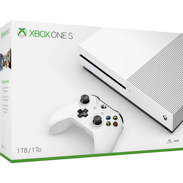 Regreso picar estropeado Microsoft Xbox One S 1TB Console, White, 234-01249 - Walmart.com