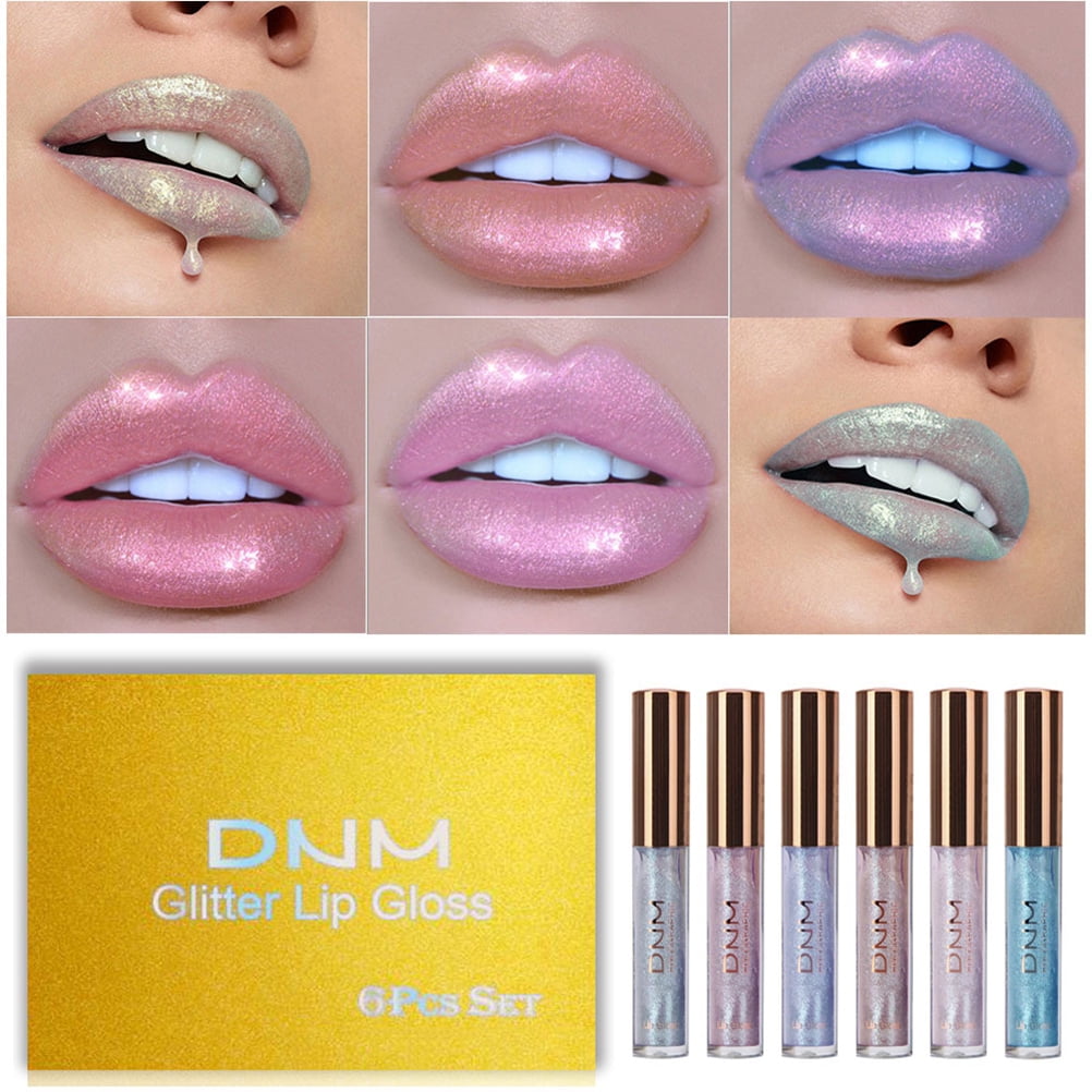 Wrea 6 Pcs Diamond Glitter Lipstick Set Waterproof Long Lasting