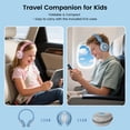 thumbnail image 4 of SIMOLIO AuraCast Kids Bluetooth Headphone - Group Listening Wireless Audio Sharing, Compatible with Any Single Bluetooth Device for Family & Classroom & Travel, Movies & Music, Built-in Mic, Foldable, 4 of 9