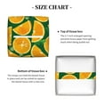 thumbnail image 5 of Lsque Orange Lemon Printed Tissue Box Cover Holder, Facial Paper Organizer Dispenser,Square with Bottom Belt, PVC Leather Decorative Organizer, 5 of 8