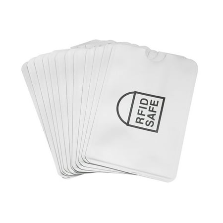 

12PCS Signal Blocker Pouch Anti-Scanning Antimagnetic Bag for Credit ID (Silver)