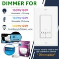 thumbnail image 5 of Greencycle Smart WiFi Dimmer Switch, Single Pole 1 Pack), Needs Neutral Wire,2.4GHz WiFi Light Switch, No Hub Required,Work with Alexa and Google Home,for Dimmable 150W LED CFL,600W Incandescent, ETL, 5 of 8