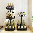 thumbnail image 5 of Estación de trabajo versátil para salón, especiero Lazy Susan adaptado para herramientas de salón, diseño giratorio de 360 grados, marco de metal que garantiza la estabilidad, estructura de 2 niveles, 5 of 5