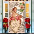 thumbnail image 4 of TIELUTT Décorations de la Saint-Valentin 6x3 Pi Couverture de Porte de la Saint-Valentin Grand Cœur Rouge Suspendu Rideaux Extra Larges Couverture Rideau de Douche pour Hommes Rideau de Douche Robuste Rideaux Bloquant la Chaleur, 4 of 6