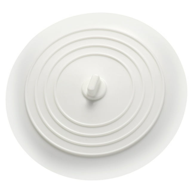 CRAFTHROU 1Ud Silicone Tub Stopper Water Seal for Kitchen Sink Laundry Bathroom White