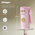 thumbnail image 4 of Sidagar 21 oz Insulated Leakproof Stainless Steel Tumbler with Straw, Pink, 4 of 5