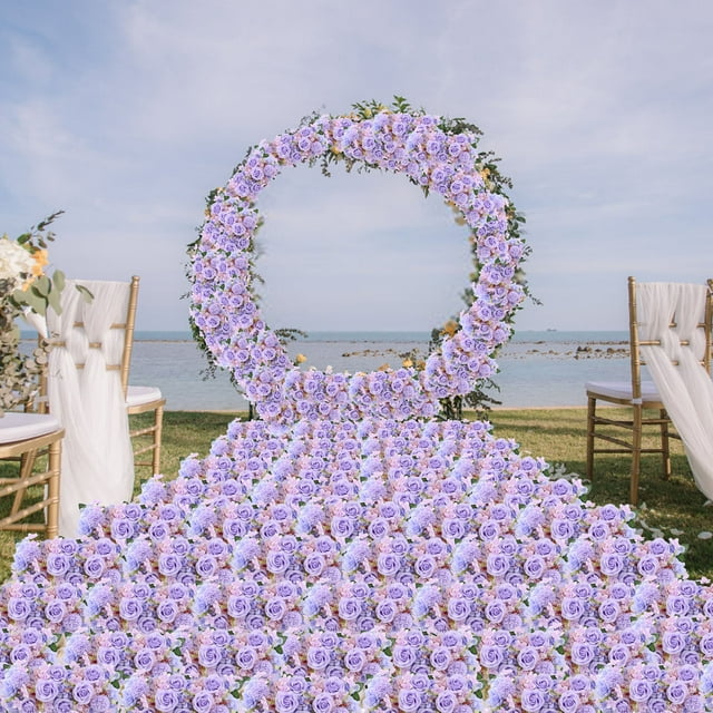 Wedding Venue Flower Arrangement Simulation Silk Flower Finished Product Flower Decoration Flower Arrangement T-table Road Guide Wedding Floral