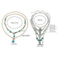 thumbnail image 3 of Aurgiarme Fashionable Turquoise and Alloy Necklace Set Fashionable Neckchain Adjustable Length Choker for Modern Styles Lovers, 3 of 8