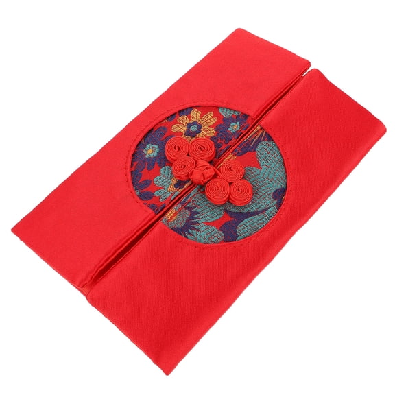 FOMIYES Red Envelope Silk Money Packet with Embroidered Buckle Design for Chinese New Year Celebration