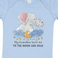 thumbnail image 4 of Inktastic My Grandma Loves Me to the Moon and Back Elephant Family Boys or Girls Baby Bodysuit, 4 of 5