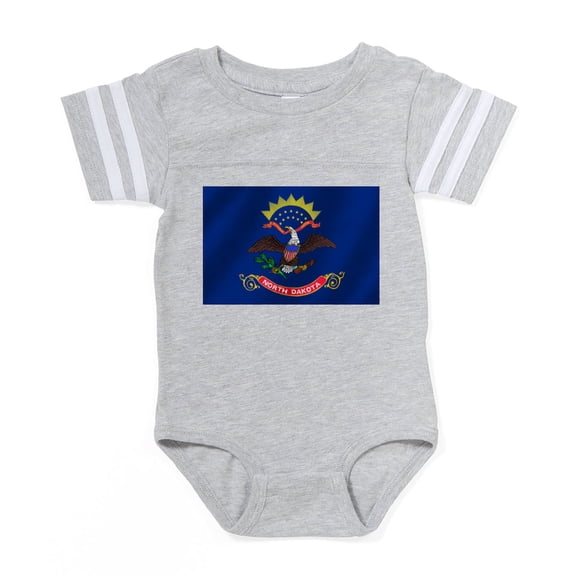 CafePress - North Dakota - Cute Infant Baby Football Bodysuit