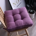 thumbnail image 1 of Xiao Hua Cojín Cuadrado Grueso Morado para Silla de Comedor -1 Pieza, Cojín de Encaje Suave Que Reduce la Presión, Cojín Antideslizante para Silla de Comedor para Sala de Estar Silla de Ocio, 19.69, 1 of 5