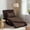 Dark Brown, variant on Richryce 4-in-1 Convertible Sofa Bed: 74" Adjustable Futon & Ottoman Sleeper for Small Spaces, Dark Brown