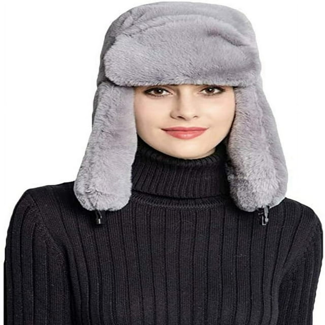 MesaSe Winter Trapper Hat for Women Solid Color Earflaps Used for Warm Windproof Riding Skiing(6 Colors)