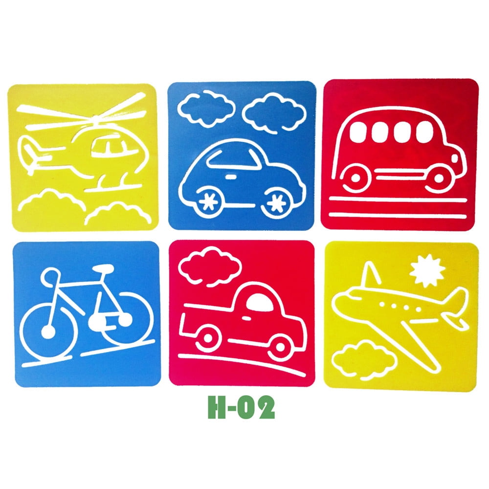 Cartoon Drawing Stencil Set Kids Educational Toy Diy Toy Hollow