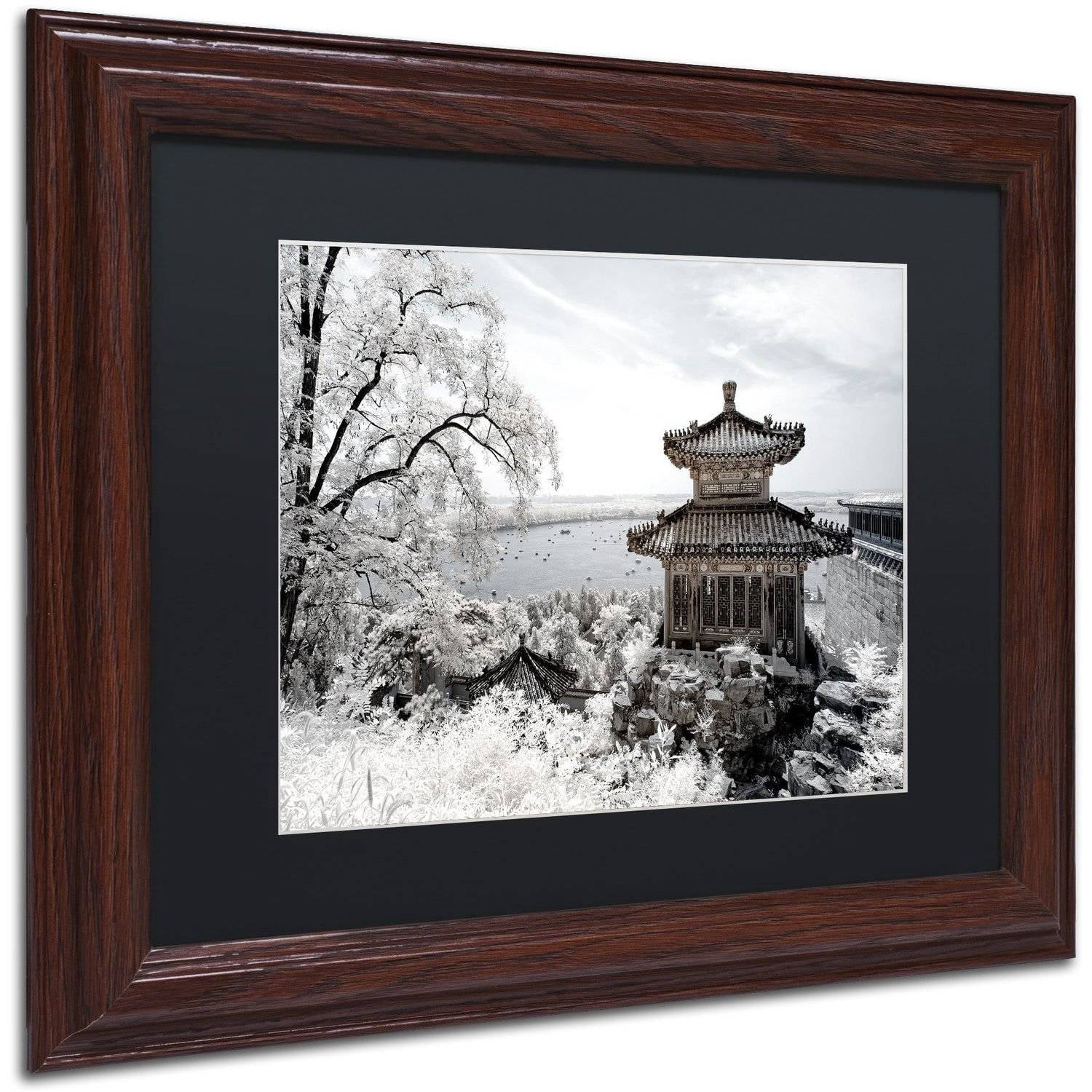 Trademark Fine Art "Silent Day" Canvas Art by Philippe Hugonnard, Black Matte, Wood Frame
