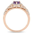 thumbnail image 4 of Everly Women's Amethyst 10k Rose Gold Ring, 4 of 7