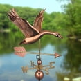 thumbnail image 3 of Good Directions Feathered Goose with Arrow Weathervane, Pure Copper - 26"L, 3 of 3