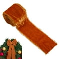 thumbnail image 5 of comerut 1 Roll Velvet Ribbon Frayed Edge Solid Color Ribbon Rustic Style Fringe Boho Gift Wrapping Ribbon for Bouquet Xmas Tree, 5 of 8