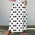 thumbnail image 2 of Cavosen Winter Skirts for Women Elastic Waist Midi Skirts Polka Dots Skirts Elegant Workout Cocktail Party Skirt with Pocket, 2 of 5