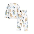 thumbnail image 2 of Lsque Bluey Pattern Long Sleeve Pajama Set for Women - Soft 2-Piece Sleepwear and Loungewear Set with Pockets, Comfy Nightwear, 2 of 8