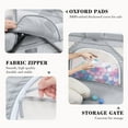 thumbnail image 7 of Angelbliss Foldable Baby Playpen for Toddlers, Indoor & Outdoor Activity Center, Portable Play Yard with 2 Handlers+50 Balls (71"×59",Grey), 7 of 7