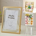 thumbnail image 2 of Gold Picture Frame Set 4x6" Dried Flowers and Tweezer, Clear Glass Frame for Pressed Flowers, Pressed Flower Frames for Handicrafts, Photo or Other Flat Items, 2 of 9