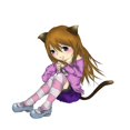 thumbnail image 3 of CafePress - Chibi Cat Pajamas - Women's Dark Pajamas, 3 of 4