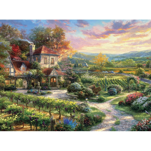 Rompecabezas Buffalo Games Thomas Kinkade Wine Country 1000 piezas