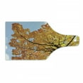 thumbnail image 1 of Leaves Cutting Board, Autumn Maple Tree from Bottom to Top View Environment Flora Season November Print, Tempered Glass Cutting and Serving Board, Wine Bottle Shape, Orange Blue, by Ambesonne, 1 of 1