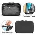 thumbnail image 3 of Cubos de embalaje Damero Clear para neceser, 4 unidades, nailon negro, 3 of 7
