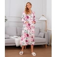 thumbnail image 5 of Richie House Women's Floral Robes Zip Front Nightgown Housecoat Lounge Dress S-3XL RHW4001-A-M, 5 of 7