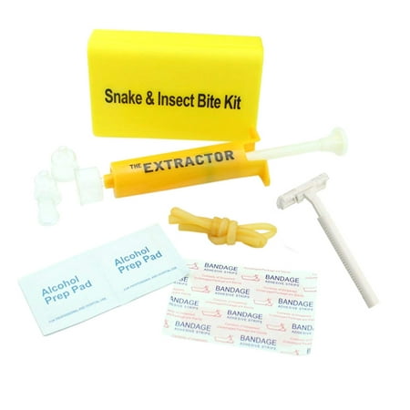 Snake Bite Kit, Bee Sting Kit, Emergency First Aid Supplies, Venom Extractor Suction Pump, Bite and Sting First Aid for Hiking, Backpacking and (Best Thing For Bee Sting)