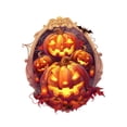 thumbnail image 2 of Pegatinas de Pared de Calabaza de Halloween Strade Fareast Limited Decoración de PVC Tamaño 22 cm x 27 cm, 2 of 8